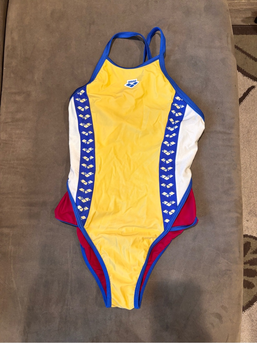 Arena Women’s Yellow Blue One-Piece Swimsuit